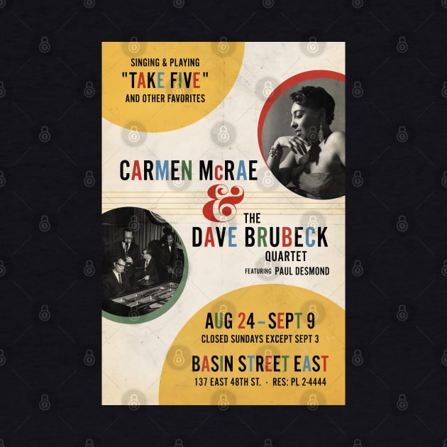 Carmen McRae - Dave Brubeck Quartet - Take Five Live - Basin Street East - 1961 by info@secondtakejazzart.com